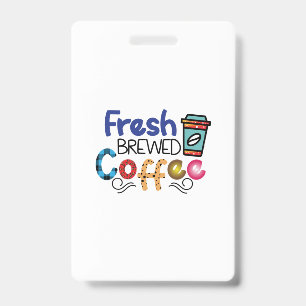 Koffiekunst verse koffie badge