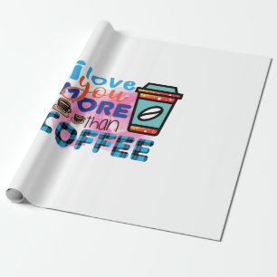 Koffiekunst waar ik meer van hou dan van koffie cadeaupapier