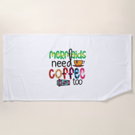 Koffiekunst Zeemeerminnen Hebben Ook Koffie Nodig Strandlaken