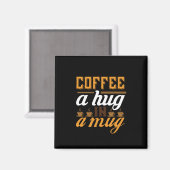 Koffiekunst zorgt voor een hug in een Mok Magneet (Voorkant / Achterkant)