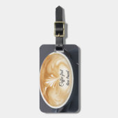 Koffielatte en Bagagelabel reizen (Voorkant verticaal)