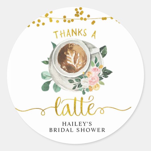 Koffieliefde Bruist Dank Je Sticker (Voorkant)