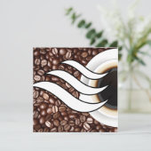 Koffieliefde Feestdagenkaart (Staand voorkant)