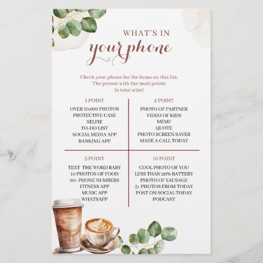 Koffieliefde is brouwen wat er in je telefoonspel  (Voorkant)