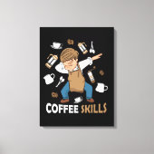Koffieliefhebber Cadeau Mannen Barista Latte Art Canvas Afdruk (Voorkant)