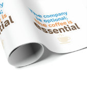 Koffieliefhebber Dagelijkse Ritual Sticker Cadeaupapier (Rol Hoek)