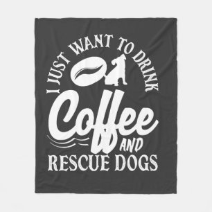 Koffieliefhebber Drink Koffie Red Honden Fleece Deken