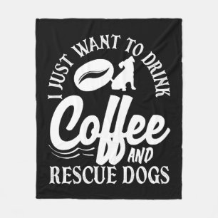 Koffieliefhebber Drink Koffie Red Honden Fleece Deken