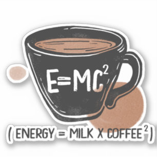 Koffieliefhebber Energie Grappig Sticker