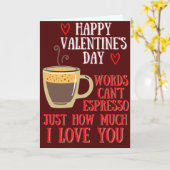 Koffieliefhebber Grappige Valentijnskaart Kaart (Gele Bloem)