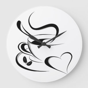 koffieliefhebber grote klok