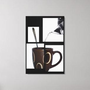 Koffieliefhebber Ingepakt Canvas Afdruk