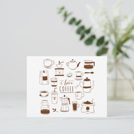 Koffieliefhebber Kaart - Cafeïneverslaafde -Cup -B (Staand voorkant)