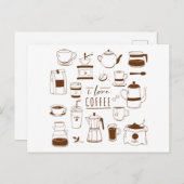 Koffieliefhebber Kaart - Cafeïneverslaafde -Cup -B (Voorkant / Achterkant)