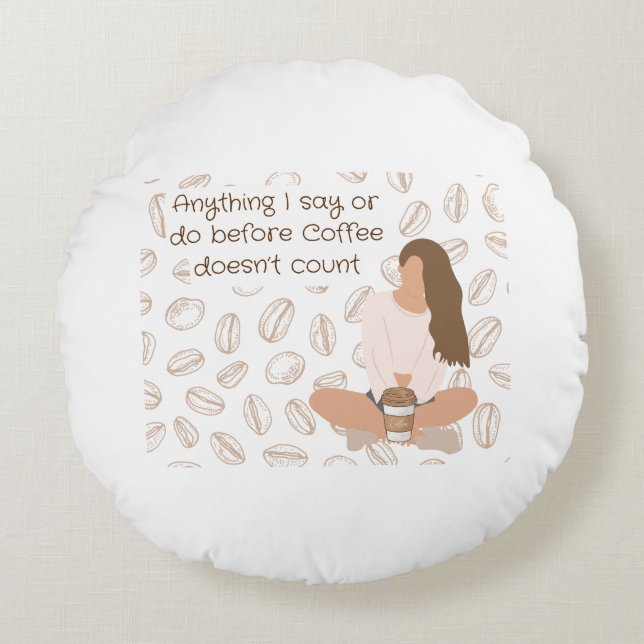 Koffieliefhebber kussen (Voorkant)