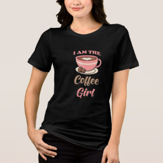 Koffieliefhebber Meisje Schattig Koffieverslaafde Tri-Blend Shirt