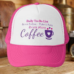 Koffieliefhebber neem het ervan trucker pet