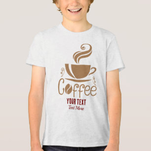 Koffieliefhebber ontwerp – Minimaal koffiekopje gr Tri-Blend Shirt