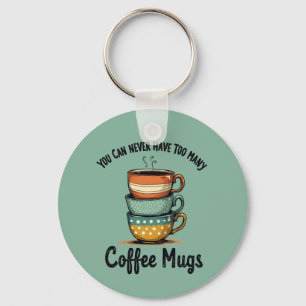  koffieliefhebber Rustic Café Esthetische Kunst Sleutelhanger