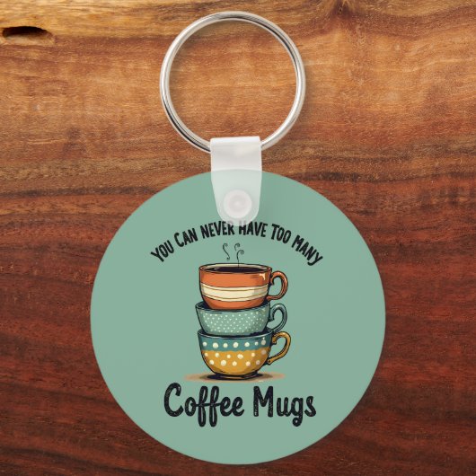 koffieliefhebber Rustic Café Esthetische Kunst Sleutelhanger (Achterkant)