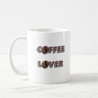 Koffieliefhebberdesign met echte bonen koffiemok