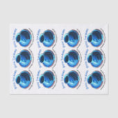 Koffieliefhebbers Blue Cup en schotel Herhaal Patr Tissuepapier (Voorkant)