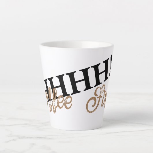 Koffieliefhebbers' geheime code: SHHHH!! Koffie ee Latte Mok (Voorkant)