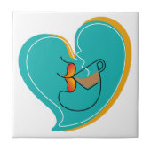 KoffieliefhebberS muackS Latte Tegeltje (Voorkant)