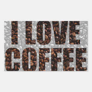 Koffieliefhebbers Rechthoekige Sticker