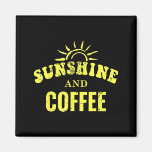 Koffieliefhebbers _ zonneschijn en koffie retro st magneet