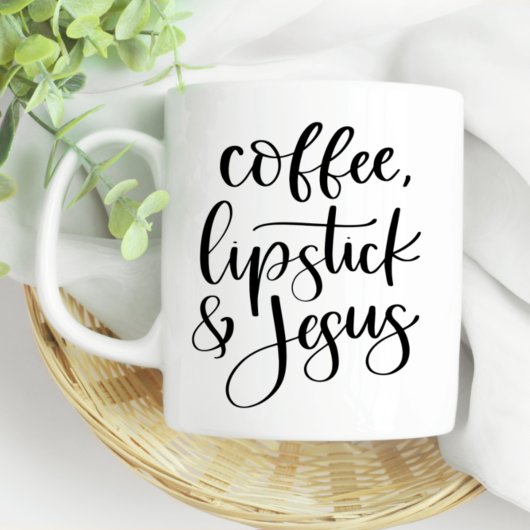 Koffielipstick & Jesus Cute Fun Koffiemok