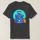 KoffiemachinepAD met Mok koffieverpakking en cactu T-shirt (Design voorkant)