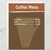 Koffiemenu (Voorkant / Achterkant)