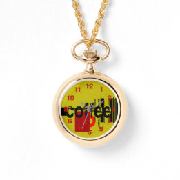 Koffieminimalistische grafische kunst genummerd ge horloge