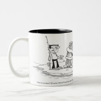 KoffieMok - Geviste Cartoon - Viskostuum Tweekleurige Koffiemok
