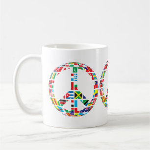 koffiemok met vredesteken