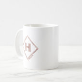 Koffiemok | Modern Geometrisch Initiaal Monogram (Voorkant links)