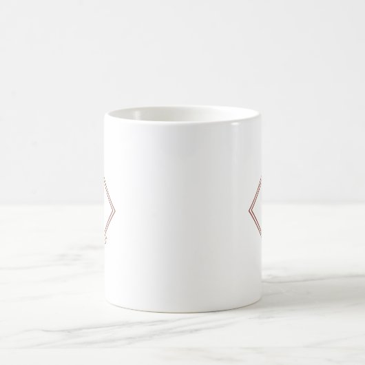 Koffiemok | Modern Geometrisch Initiaal Monogram (Center)
