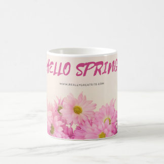 Koffiemok Roze Madeliefjes Hallo Lente