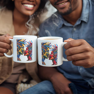 Koffiemok ter ere van de kunst van het quilten