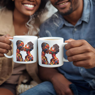 Koffiemok ter ere van de kunst van het quilten
