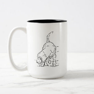 Koffiemok voor hondenliefhebbers, Beagle-illustrat Tweekleurige Koffiemok