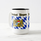 KoffieMok waarop de Beierse wapenlaag is afgebeeld Tweekleurige Koffiemok (Voorkant links)