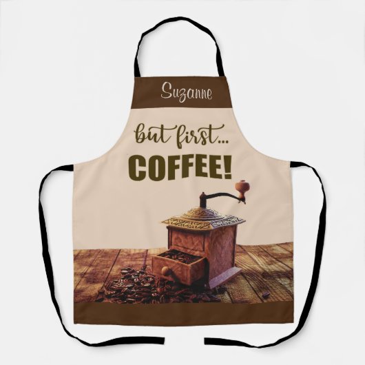  koffiemolen All-Over Print Schort (Voorkant)