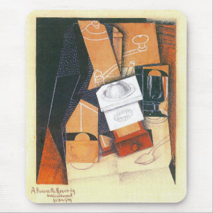 Koffiemolen door Juan Gris, Vintage Cubisme Kunst Muismat