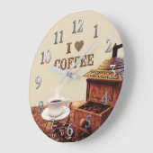 Koffiemolen Met I Love Koffiebonen Grote Klok (Hoek)