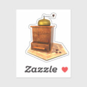 koffiemolen sticker (Vel)