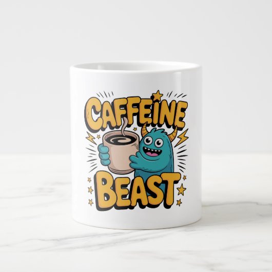 Koffiemonster Extra Grote Beker (Voorkant)