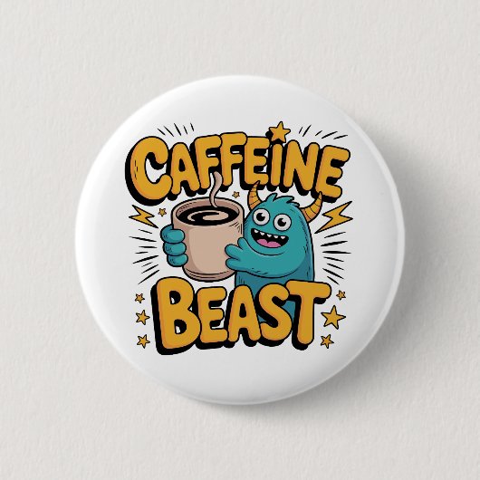 Koffiemonster Ronde Button 5,7 Cm (Voorkant)