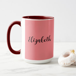 Koffiemugs Voeg uw getypte naam handgeschreven toe Mok
